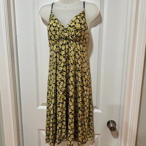 Pinkerton Yellow/Green/Black Floral Spaghetti Straps Dress